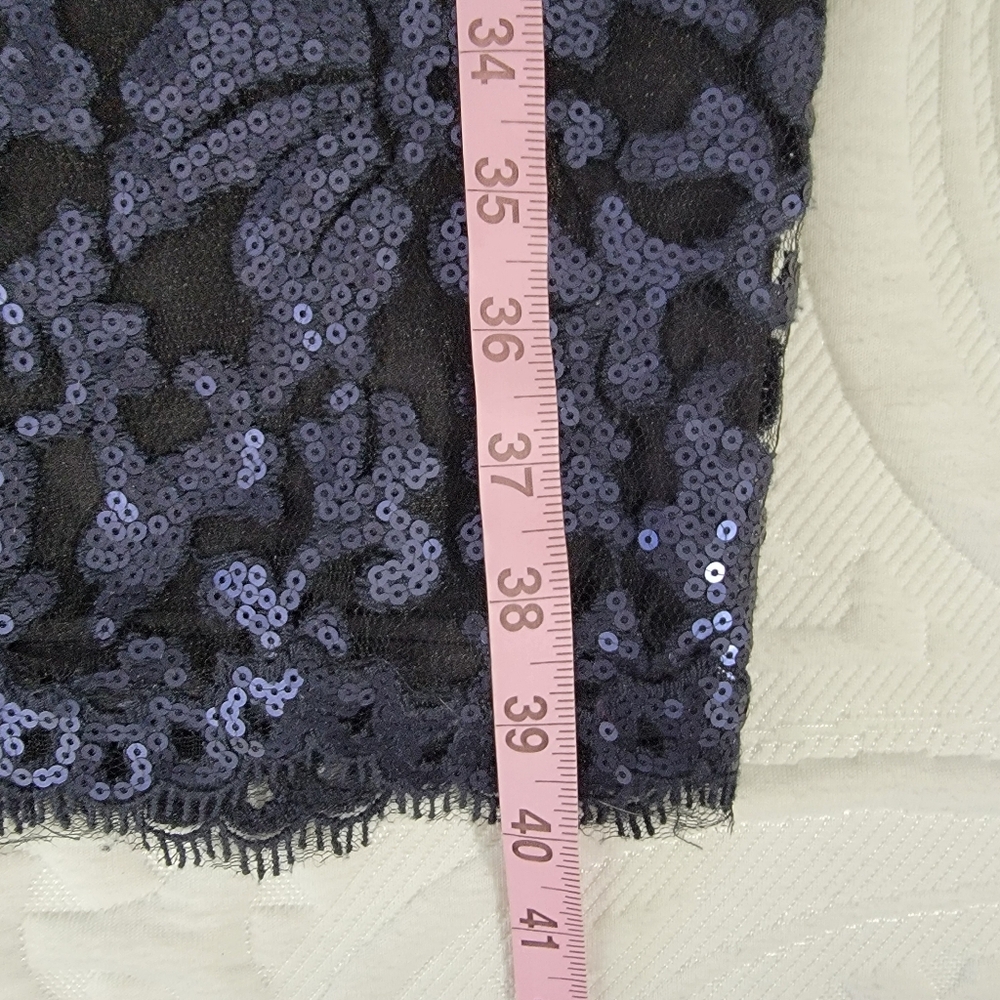 Tadashi Shoji Sleeveless Embroidered Sequin Lace Banded Sheath Cocktail Dress 6 - Picture 15 of 15